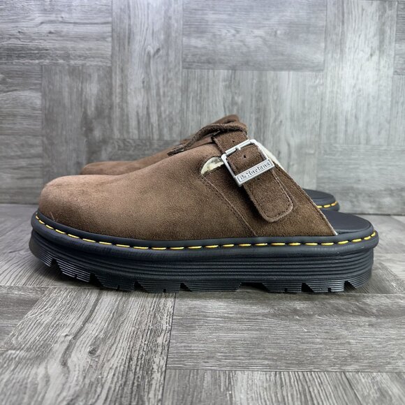 Dr. Marten's Zebzag Men's size 12 Slingback Platform Brown Suede Mule - Picture 2 of 8